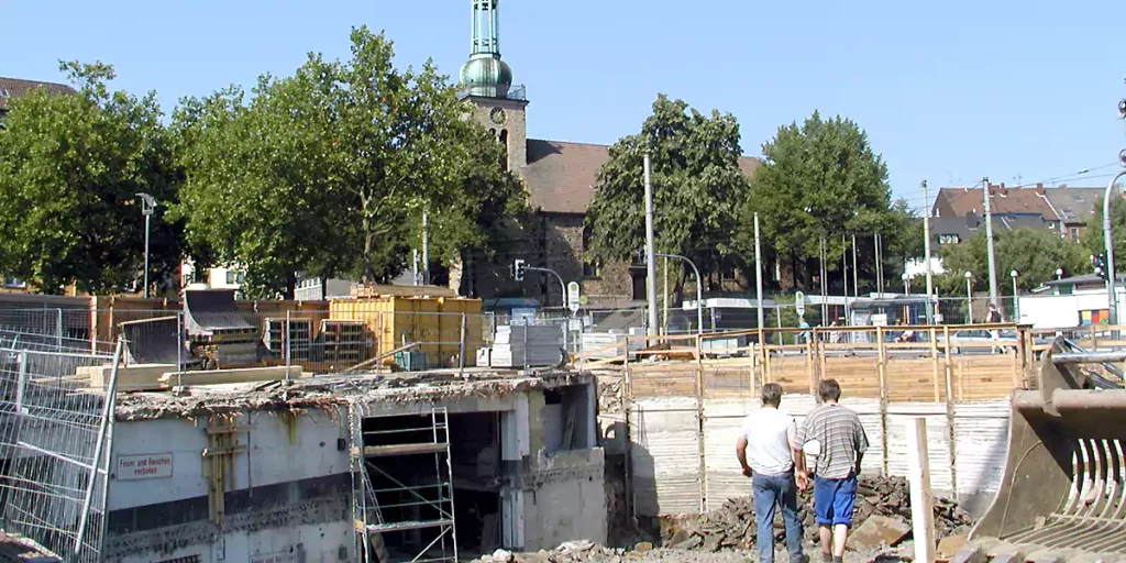 Witten Rathausplatz im Jahr 2001 (Foto: MS)