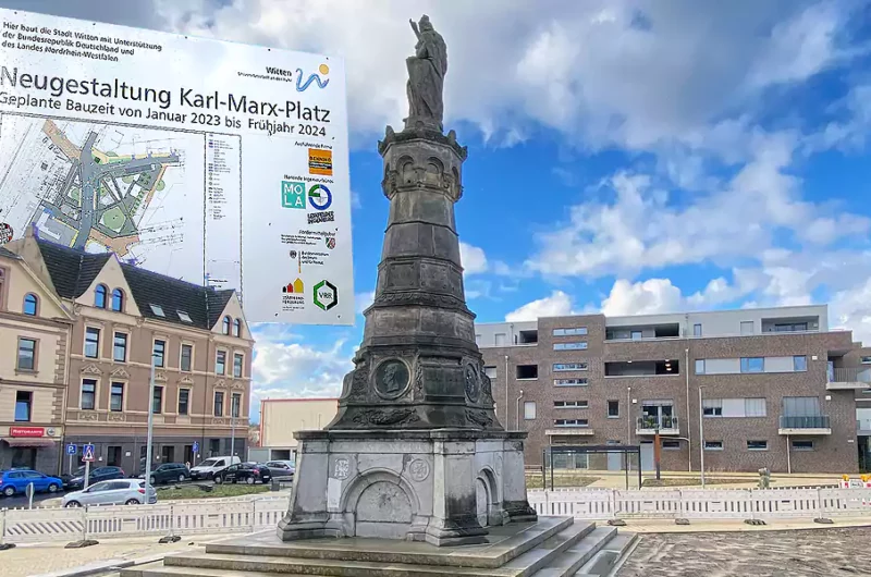Umbau des Karl-Marx-Platzes im Jahr 2024 (Foto: MS)