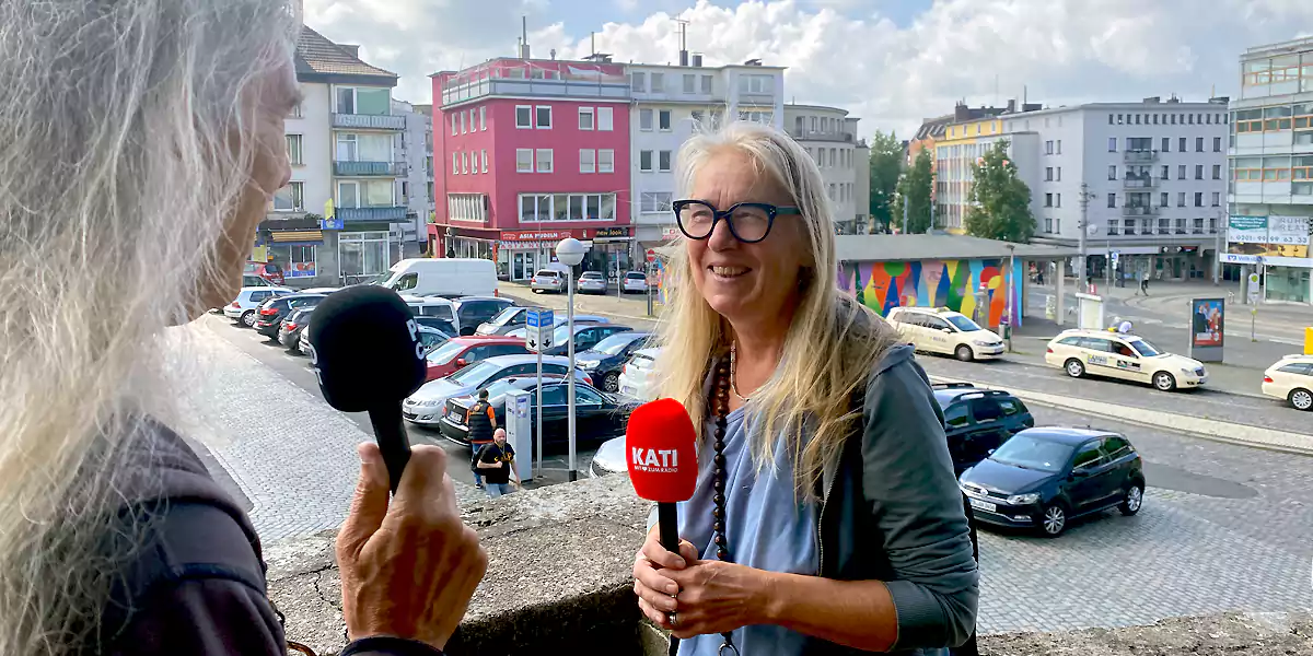 Kerstin Glathe und Ralph Klein blicken in ihrer Podcast-Episode auf die bewegte Geschichte des Kornmarkts zurück. (Foto: Marek Schirmer)