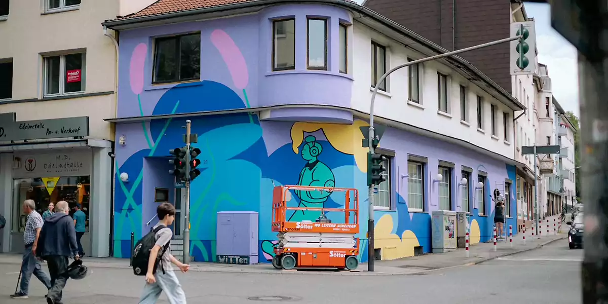Graffiti von Gizem Erdem auf dem Gebäude Ruhrstraße 27 (Foto: Dana Schmidt)